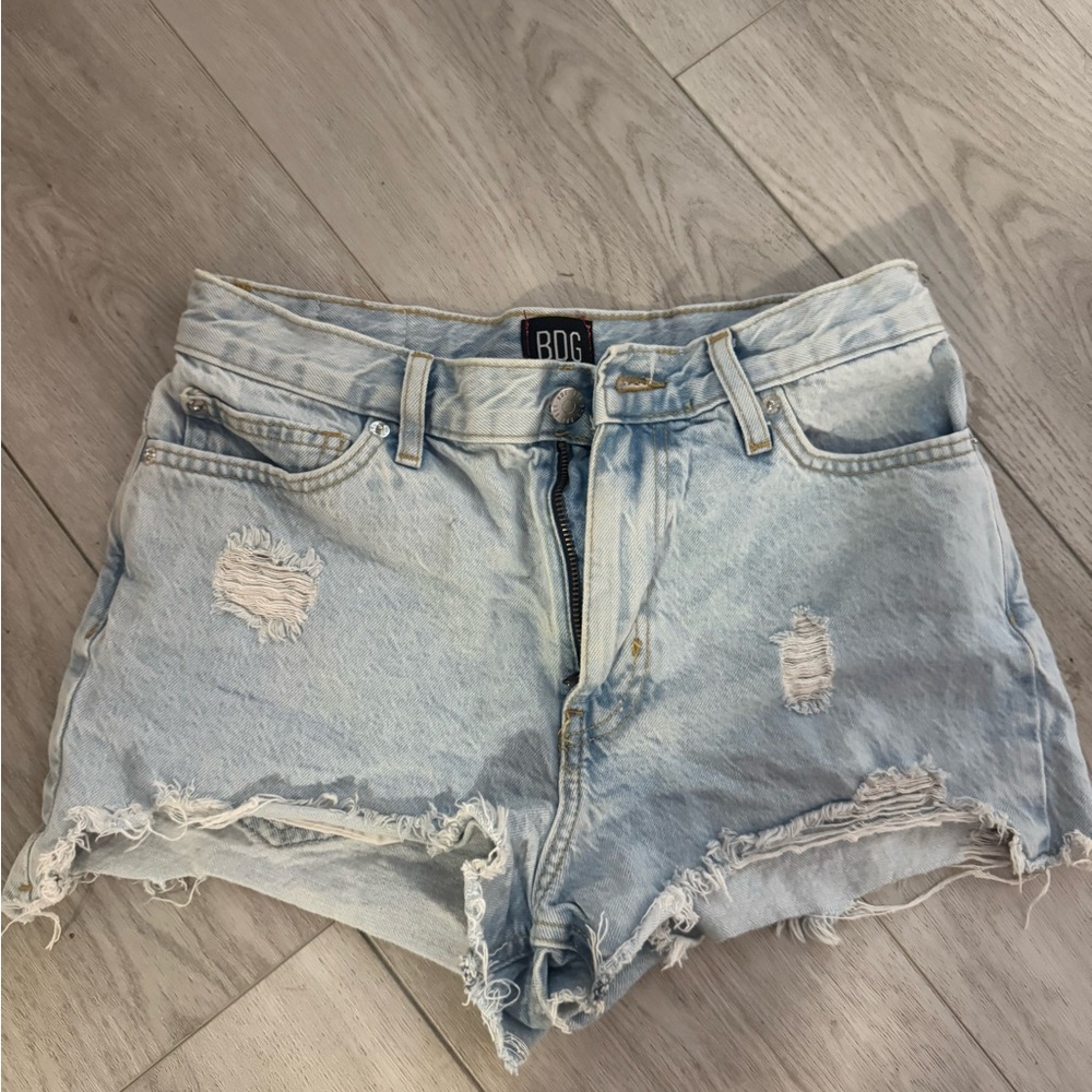 Urban Outfitters Blue Jean Shorts Girlfriend High Rise Size 25